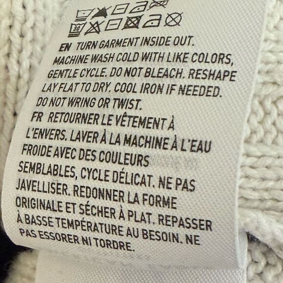 American Eagle - B-Neck Cropped Navy/BeigeStriped Cardigan Sweater - size L - Picture 5 of 6